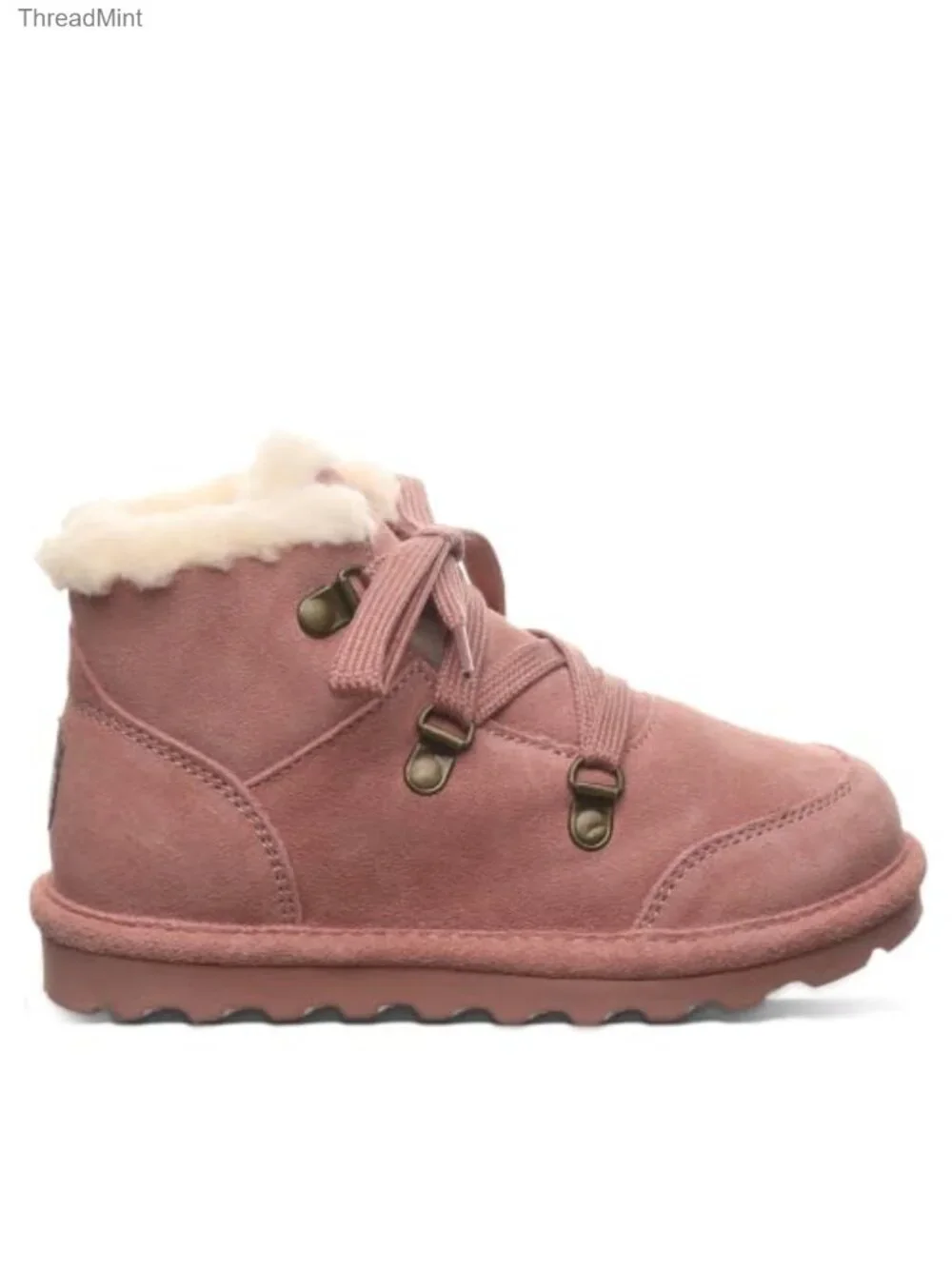 BEARPAW Matilda Youth Suede Boots with Wool Lining, Water Repellent